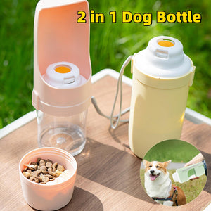 Portable Dog Water Bottle & Feeder – Travel Pet Drinking Dispenser for Outdoor Use