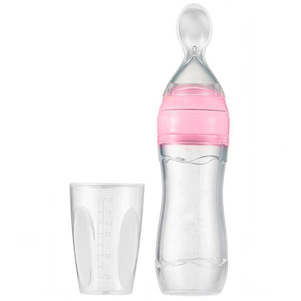 Silicone Baby Spoon Bottle Feeder for First Solid Foods