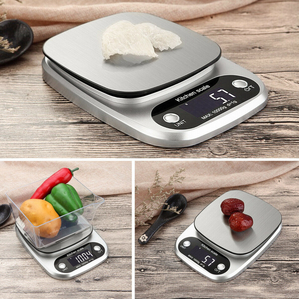 Digital Kitchen Food Scale 22lb – 1g Precision Stainless Steel