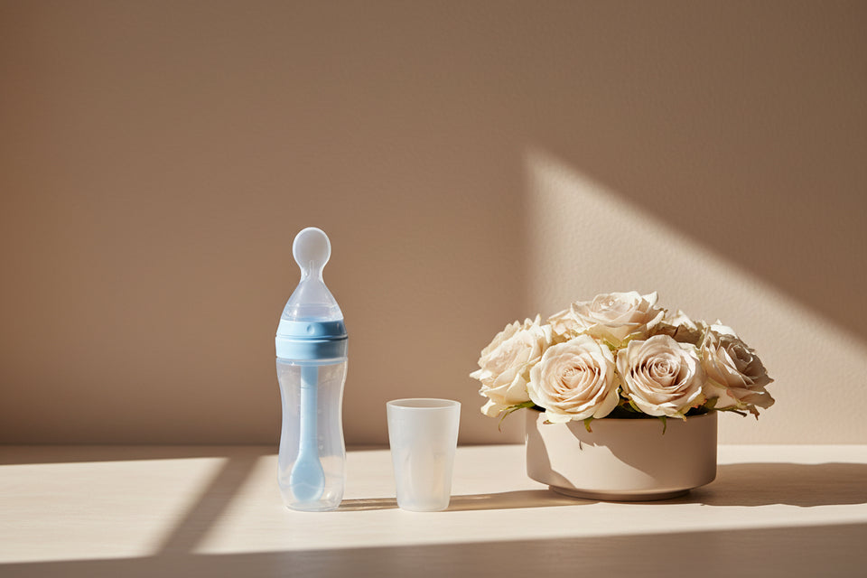 Silicone Baby Spoon Bottle Feeder for First Solid Foods