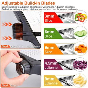 Stainless Steel Fruit & Vegetable Slicer – Kitchen Cutter for Easy Food Prep