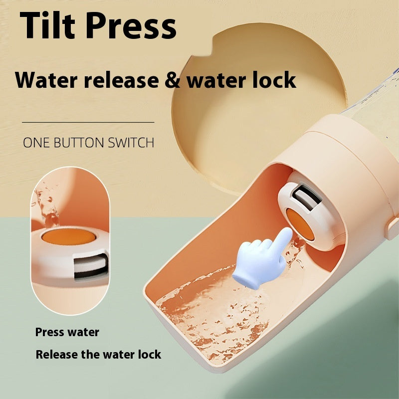 Portable Dog Water Bottle & Feeder for Travel – 2-in-1