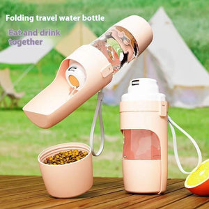 Portable Dog Water Bottle & Feeder – Travel Pet Drinking Dispenser for Outdoor Use